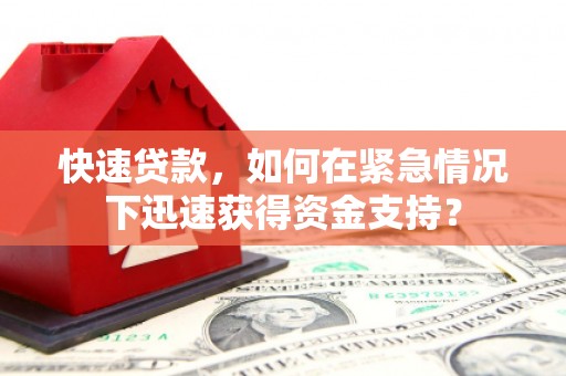 细河快速贷款，如何在紧急情况下迅速获得资金支持？
