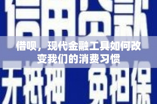 细河借呗，现代金融工具如何改变我们的消费习惯