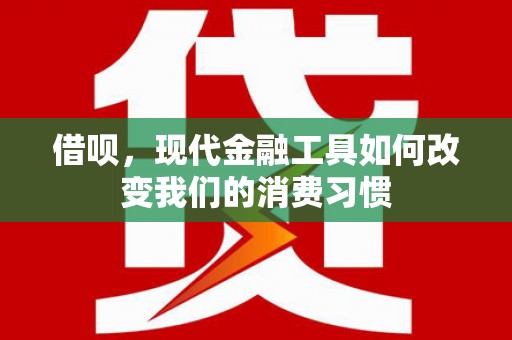 细河借呗，现代金融工具如何改变我们的消费习惯