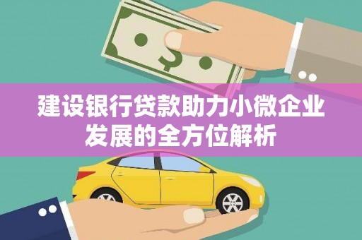 细河建设银行贷款助力小微企业发展的全方位解析