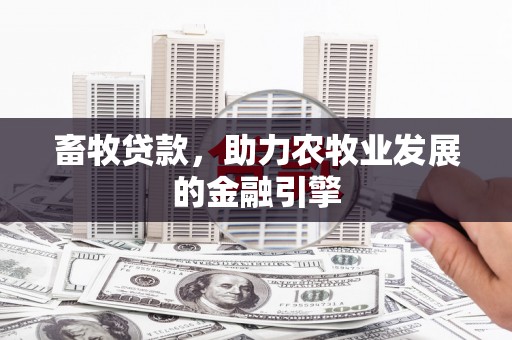 细河畜牧贷款，助力农牧业发展的金融引擎
