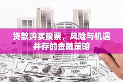 细河贷款购买股票，风险与机遇并存的金融策略